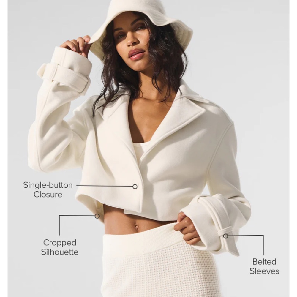 Wool Croped Metro Trench